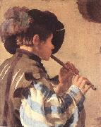 TERBRUGGHEN, Hendrick The Flute Player et oil painting